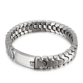 Stylish Minimalist Titanium Steel Men's Bracelet Inspired by Japanese and Korean Design