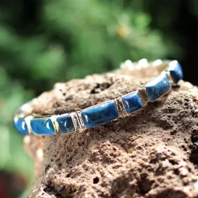 Sweetheart Fair Trade Sterling Silver Wristband Lapis Lazuli Bracelet