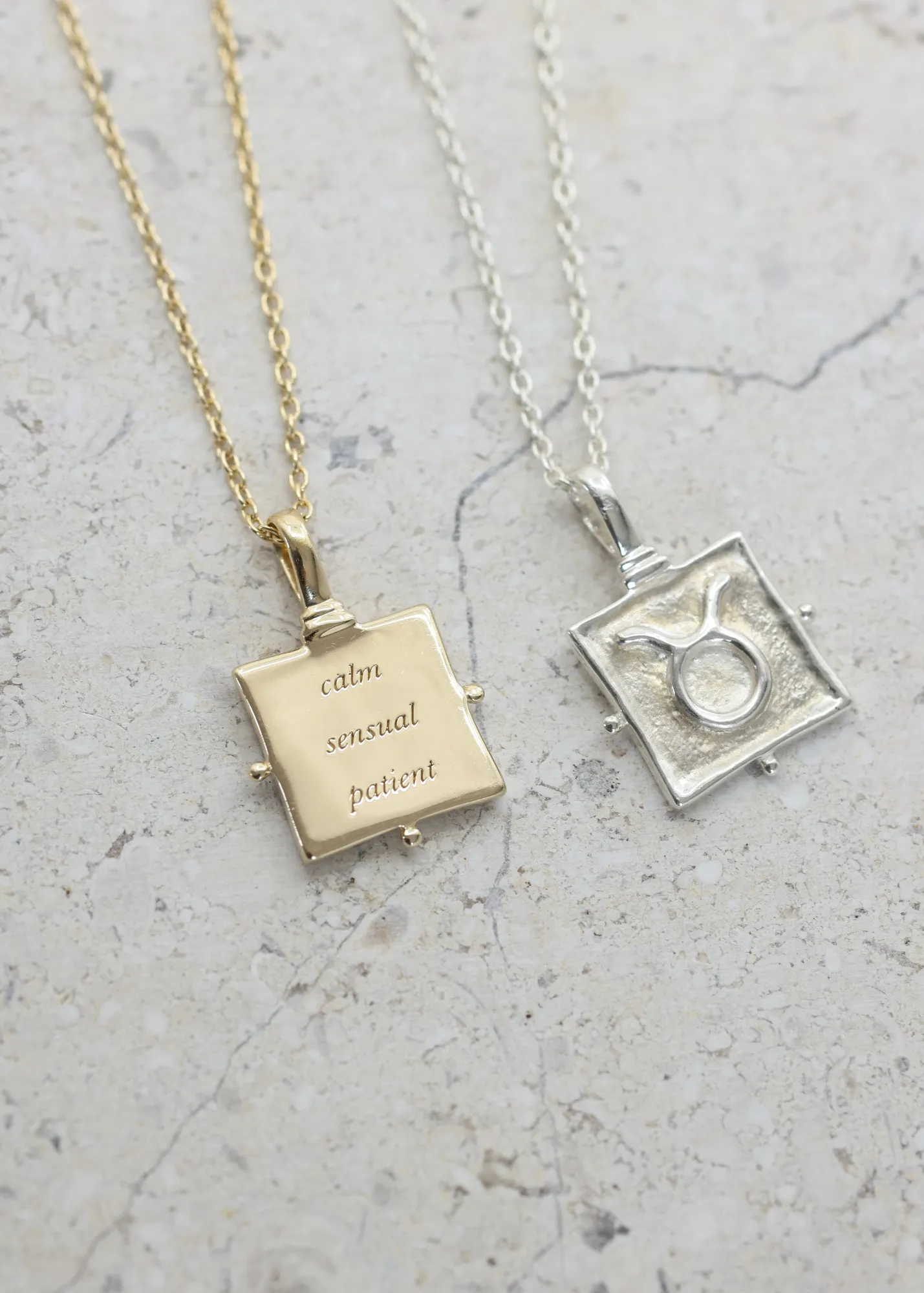 Taurus Zodiac Silver Necklace