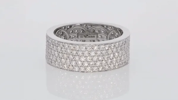 The 5-Row White Diamond Band