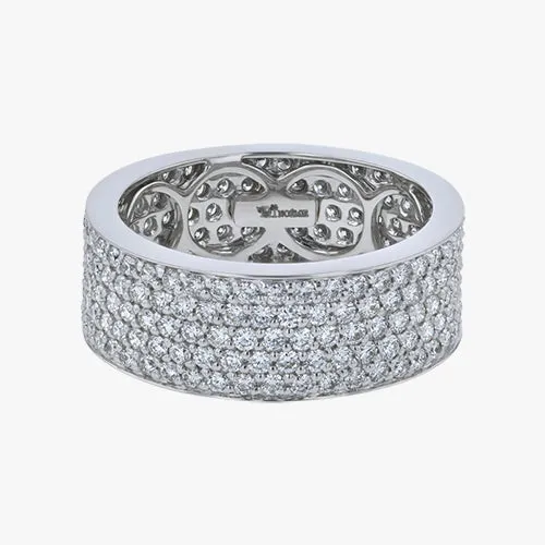 The 5-Row White Diamond Band