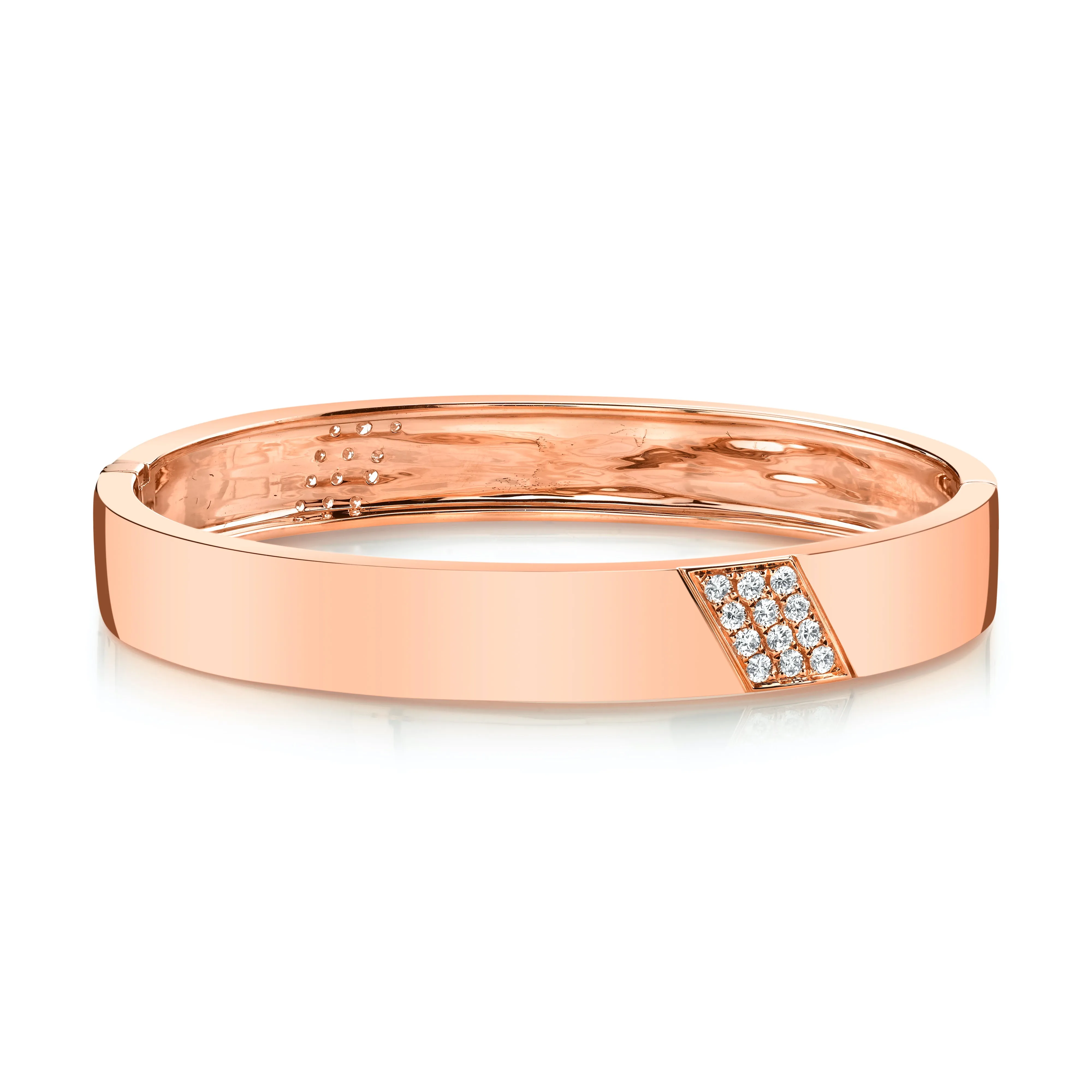 THREE ROW DIAGONAL DIAMOND STRIPE BRACELET