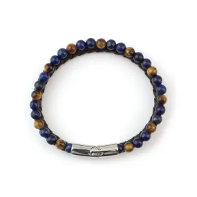 Tiger Eye and Lapis Lazuli Bracelet