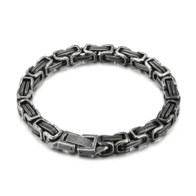 Titanium Steel Personalized Men's Bracelet - Boiled Black Emperor Style for Modern Elegance