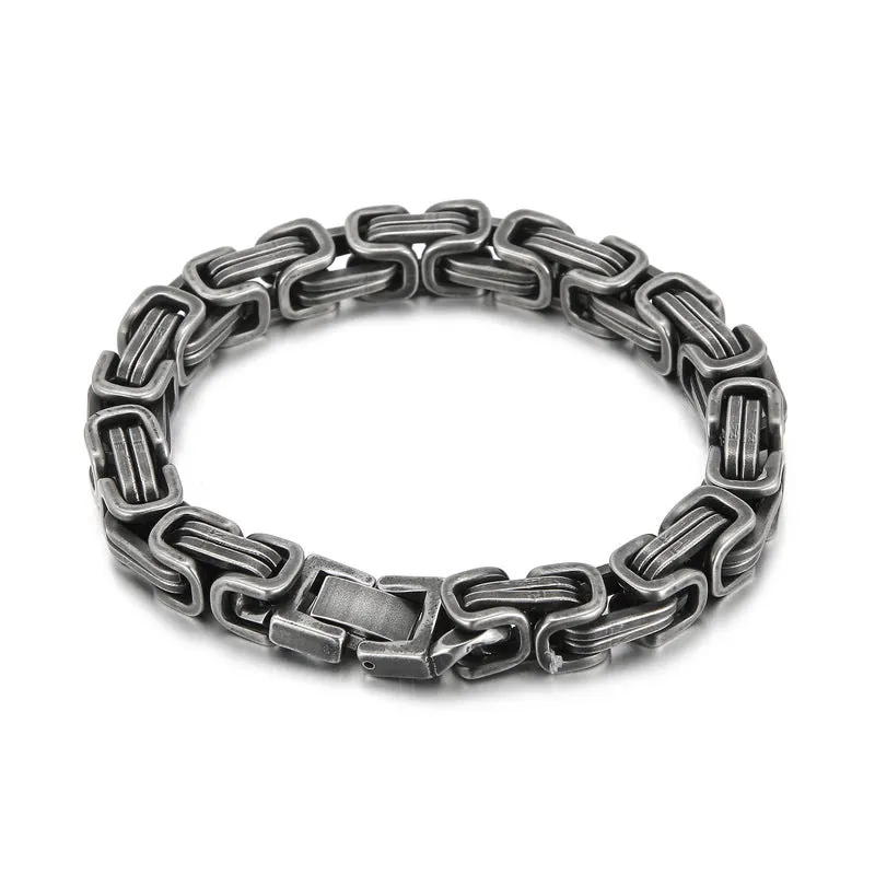 Titanium Steel Personalized Men's Bracelet - Boiled Black Emperor Style for Modern Elegance