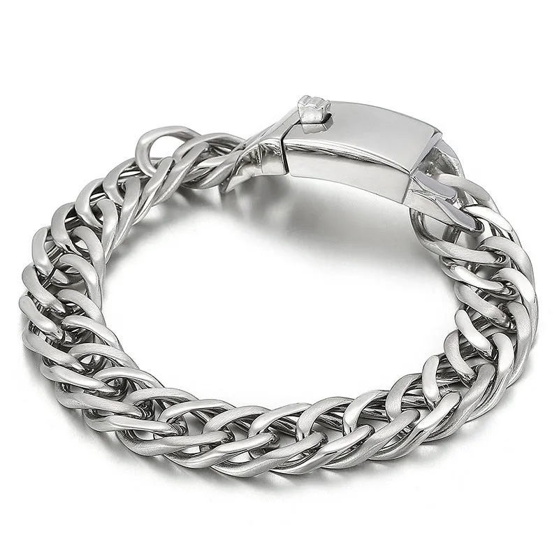 Titanium Steel Woven Bracelet for Men - Stylish and Bold Personalized Jewelry