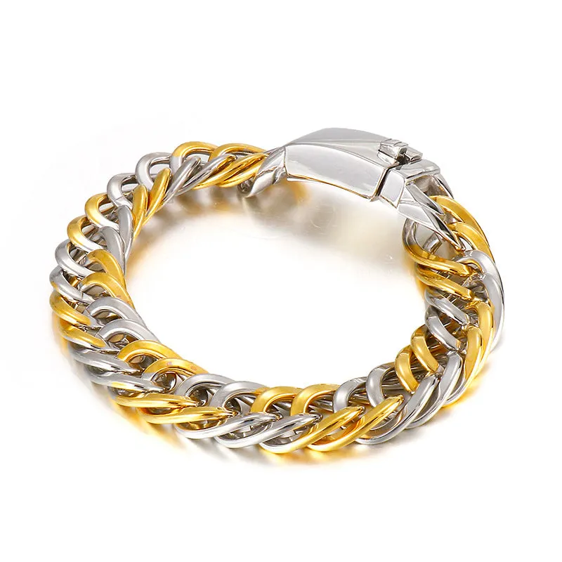 Titanium Steel Woven Bracelet for Men - Stylish and Bold Personalized Jewelry