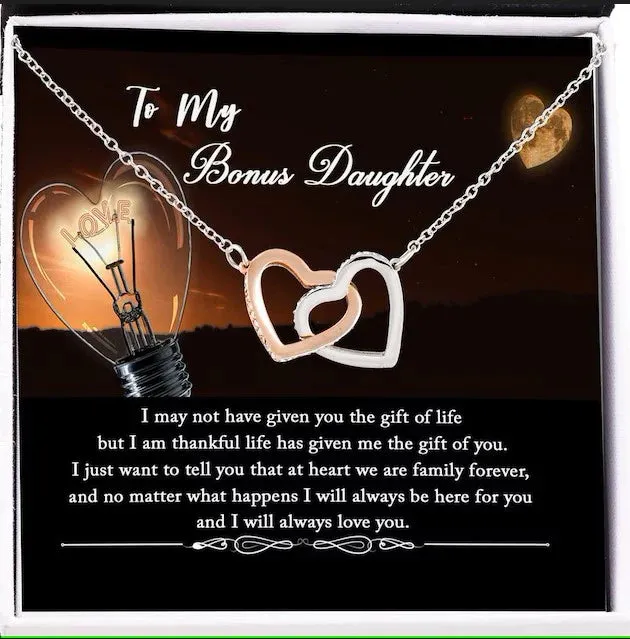 To My Bonus Daughter Necklace, Step Daughter Gift, Bonus Daughter Gift, Daughter In Law Gift From Mother In Law