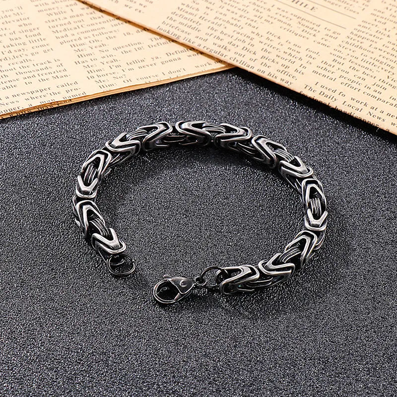 Trendy Hip-Hop Emperor Chain: Unique V-Shaped Titanium Steel Bracelet for Men