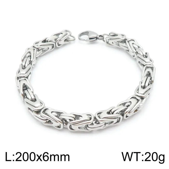 Trendy Hip-Hop Emperor Chain: Unique V-Shaped Titanium Steel Bracelet for Men