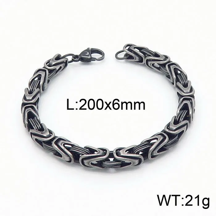 Trendy Hip-Hop Emperor Chain: Unique V-Shaped Titanium Steel Bracelet for Men