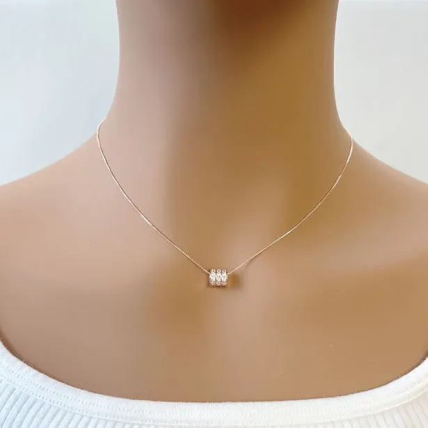 Tunnel Cubic Zirconia Necklace