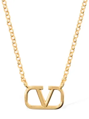 Valentino Garavani   V logo signature long chain necklace 