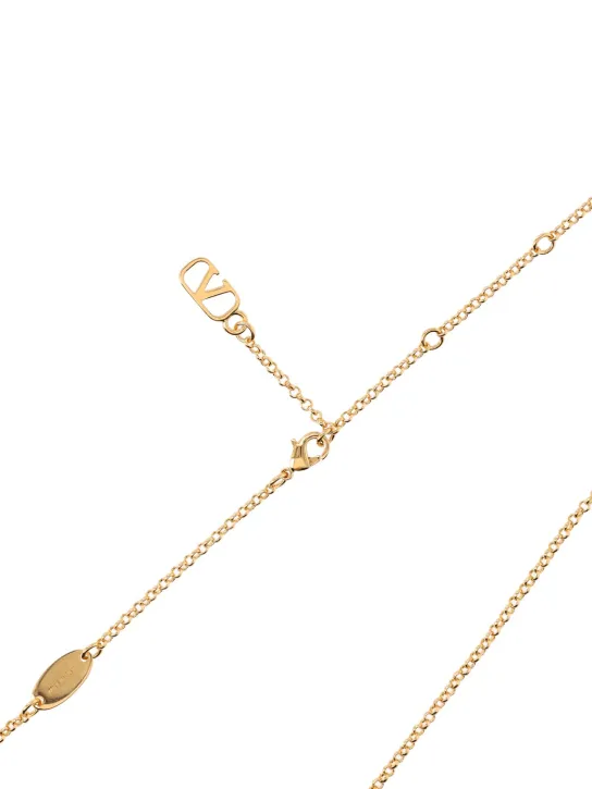 Valentino Garavani   V logo signature long chain necklace 