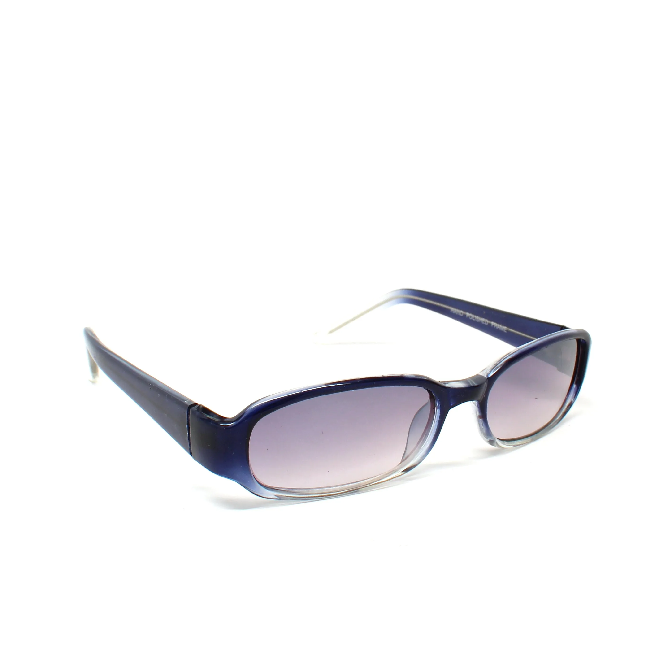 Vintage SMALL Size Y2k Neo Transparent Deadstock Rectangle Sunglasses - Blue (READ SIZE)