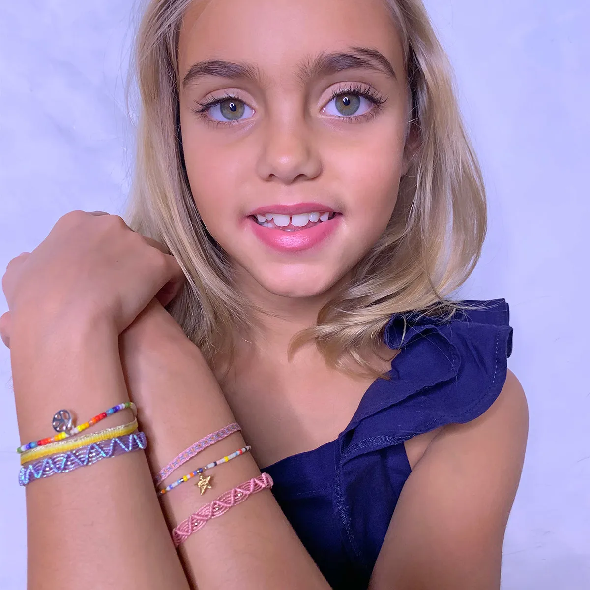 WEB KIDS BRACELET IN PINK AND ROSE GOLD