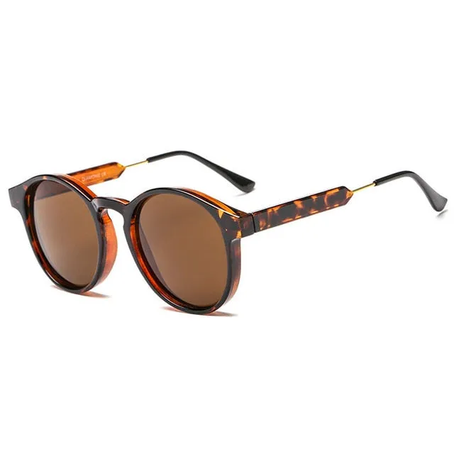 West Louis™ Retro Round Brand Design Transparent Sunglasses