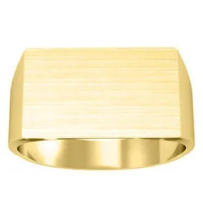 Wide Rectangular Signet Ring for Men - 18mm x 10mm