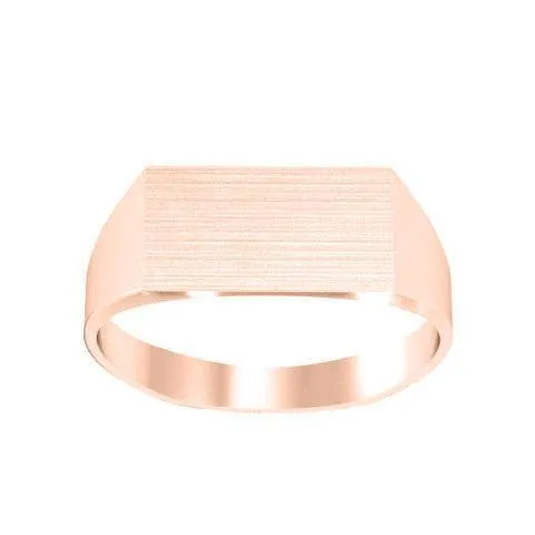 Wide Rectangular Signet Ring for Women - 11mm x 7mm