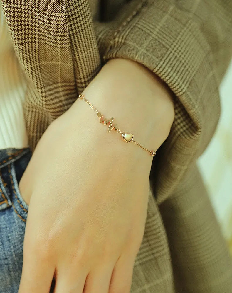 Women's Fashion Heart Beat Bracelet