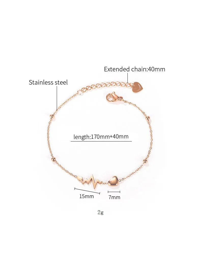 Women's Fashion Heart Beat Bracelet