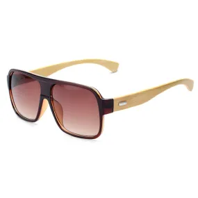 Wooden Square Frame Sunglasses