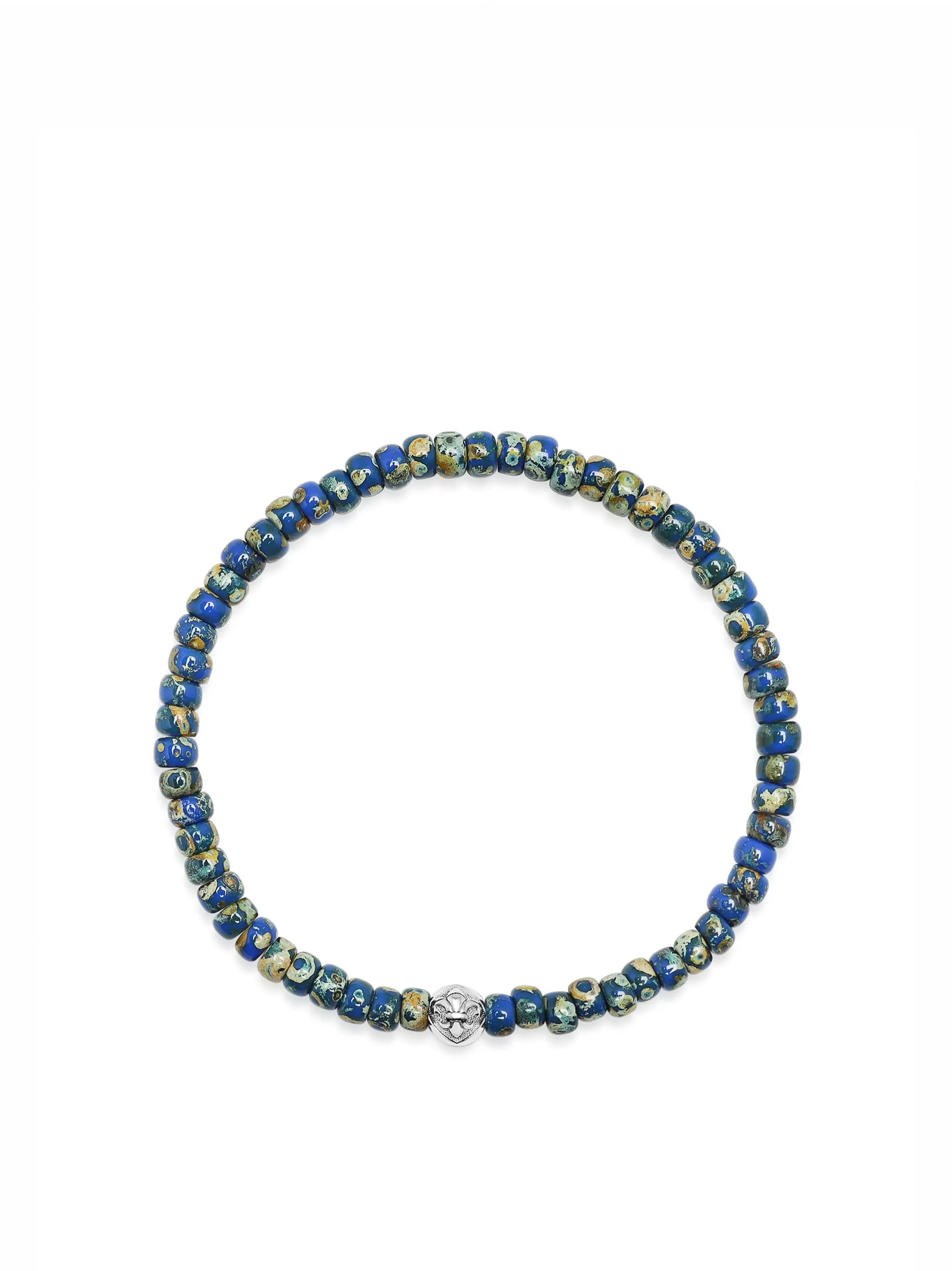 Wristband with Blue Lapis Japanese Miyuki Beads