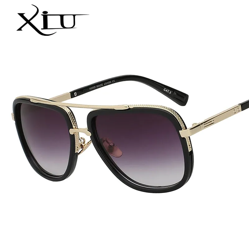 Xiu Brand Men's Square Sunglasses Men Women Big Frame