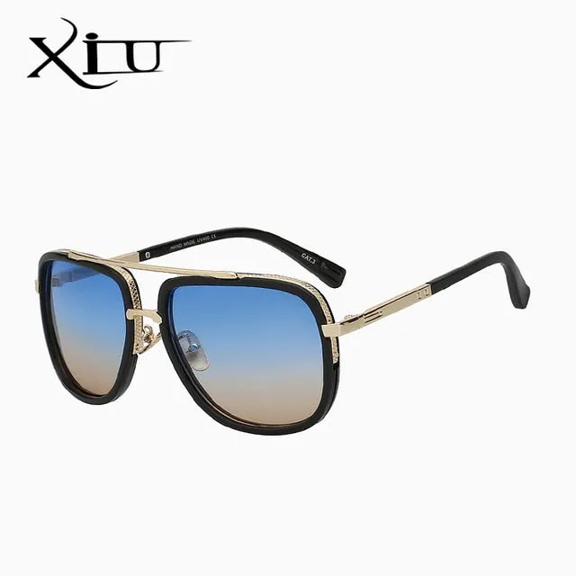 Xiu Brand Men's Square Sunglasses Men Women Big Frame