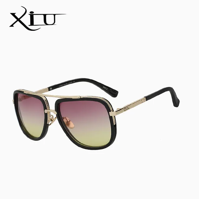 Xiu Brand Men's Square Sunglasses Men Women Big Frame