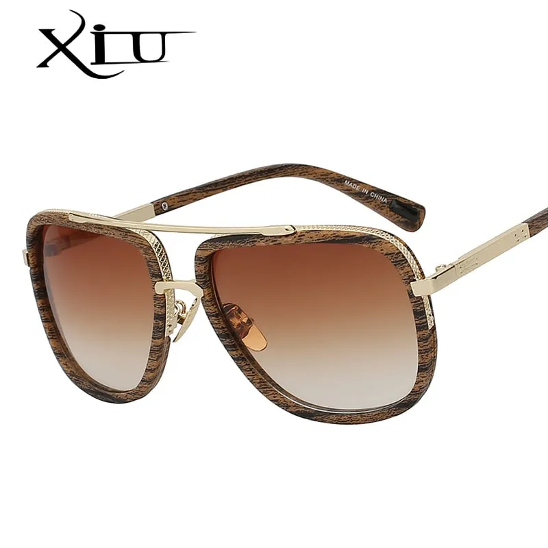 Xiu Brand Men's Square Sunglasses Men Women Big Frame