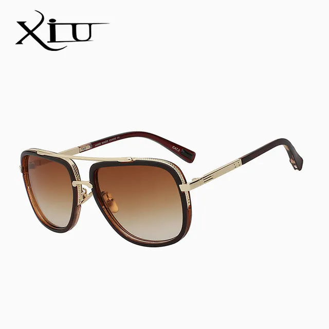 Xiu Brand Men's Square Sunglasses Men Women Big Frame