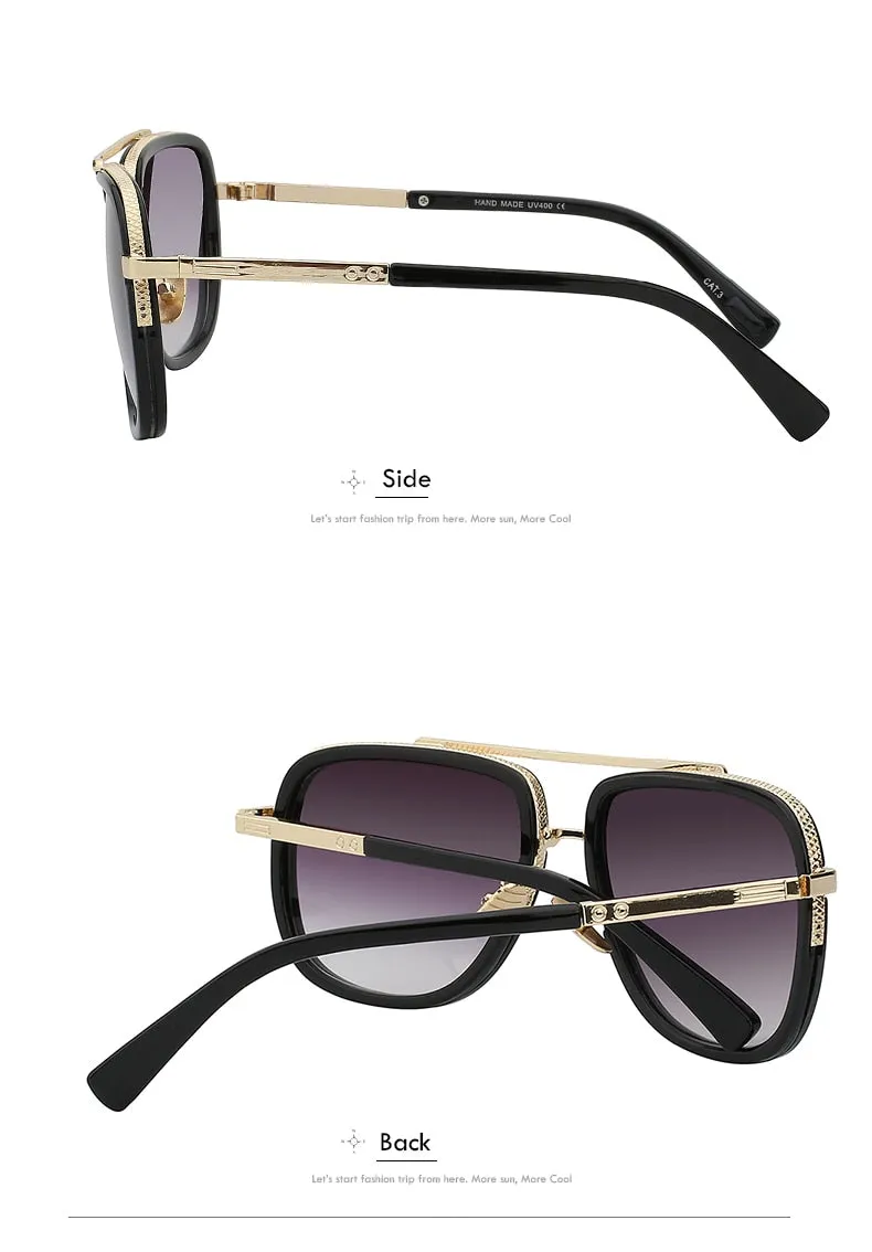 Xiu Brand Men's Square Sunglasses Men Women Big Frame