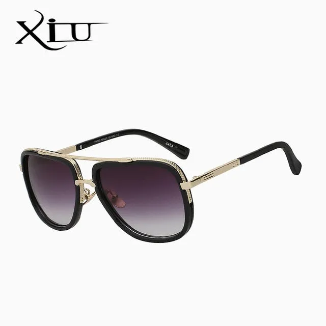 Xiu Brand Men's Square Sunglasses Men Women Big Frame