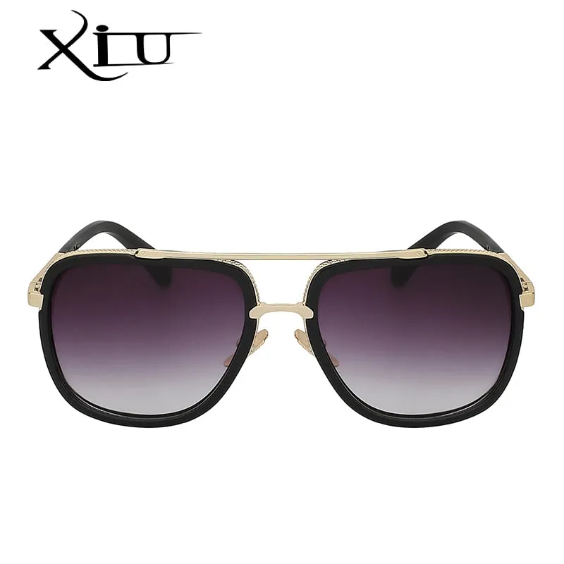 Xiu Brand Men's Square Sunglasses Men Women Big Frame