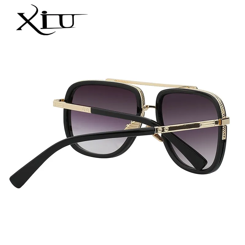 Xiu Brand Men's Square Sunglasses Men Women Big Frame