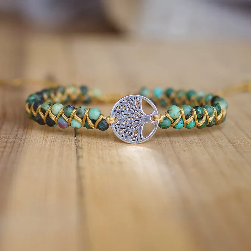 Yoga Wrap Bangle Tree of Life Bracelet