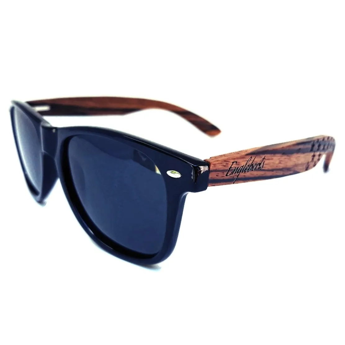 Zebrawood Stars & Bars Sunglasses   Wooden Case